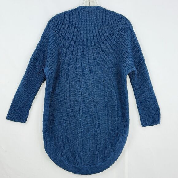 Express Women’s Size SP Blue Half Zip Knit Sweater - Picture 2 of 16